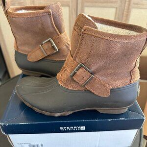 Sperry Rip Water Duck Boot Brown/Tan. Size 7